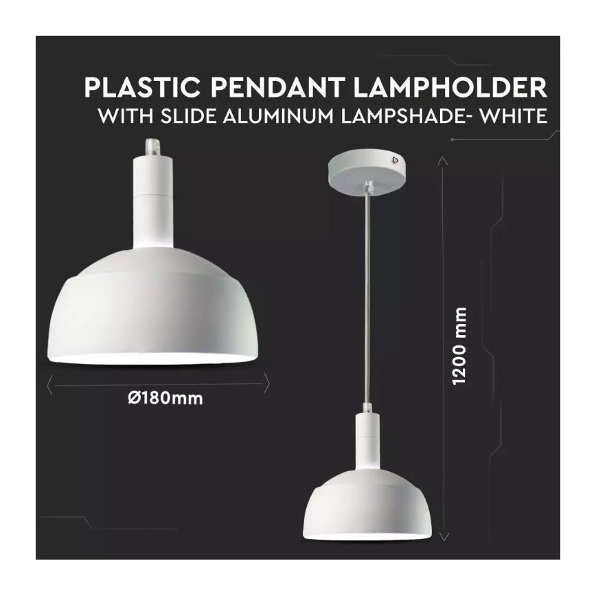 Lámpara colgante 1xE14/60W/230V blanco