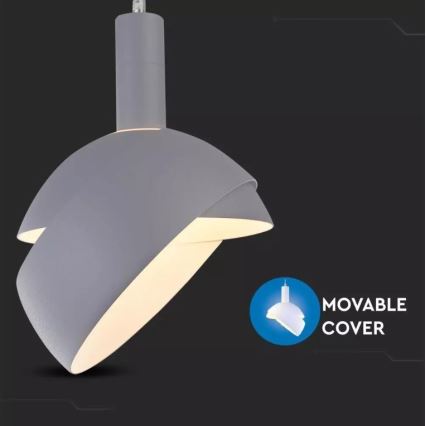Lámpara colgante 1xE14/60W/230V gris