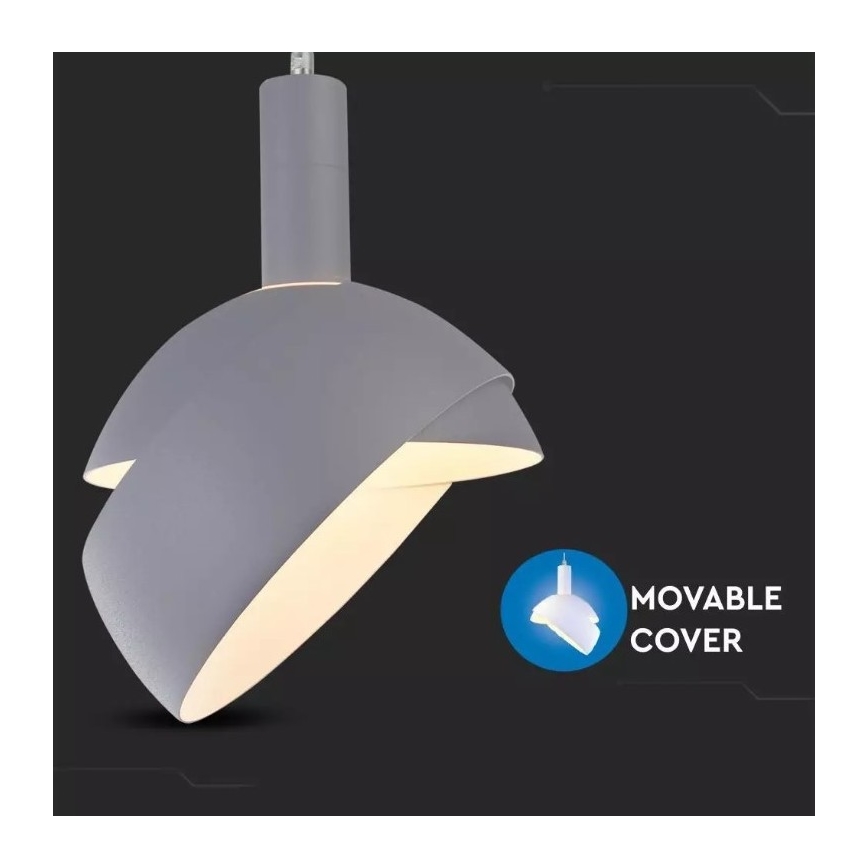 Lámpara colgante 1xE14/60W/230V gris