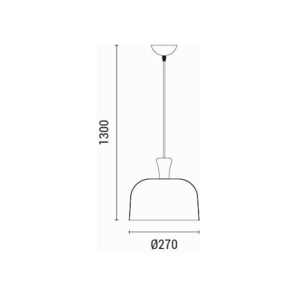 Lámpara colgante 1xE27/15W/230V amarillo pr. 27 cm