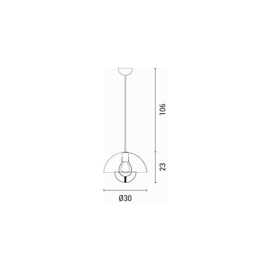 Lámpara colgante 1xE27/15W/230V azul