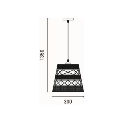 Lámpara colgante 1xE27/15W/230V beige