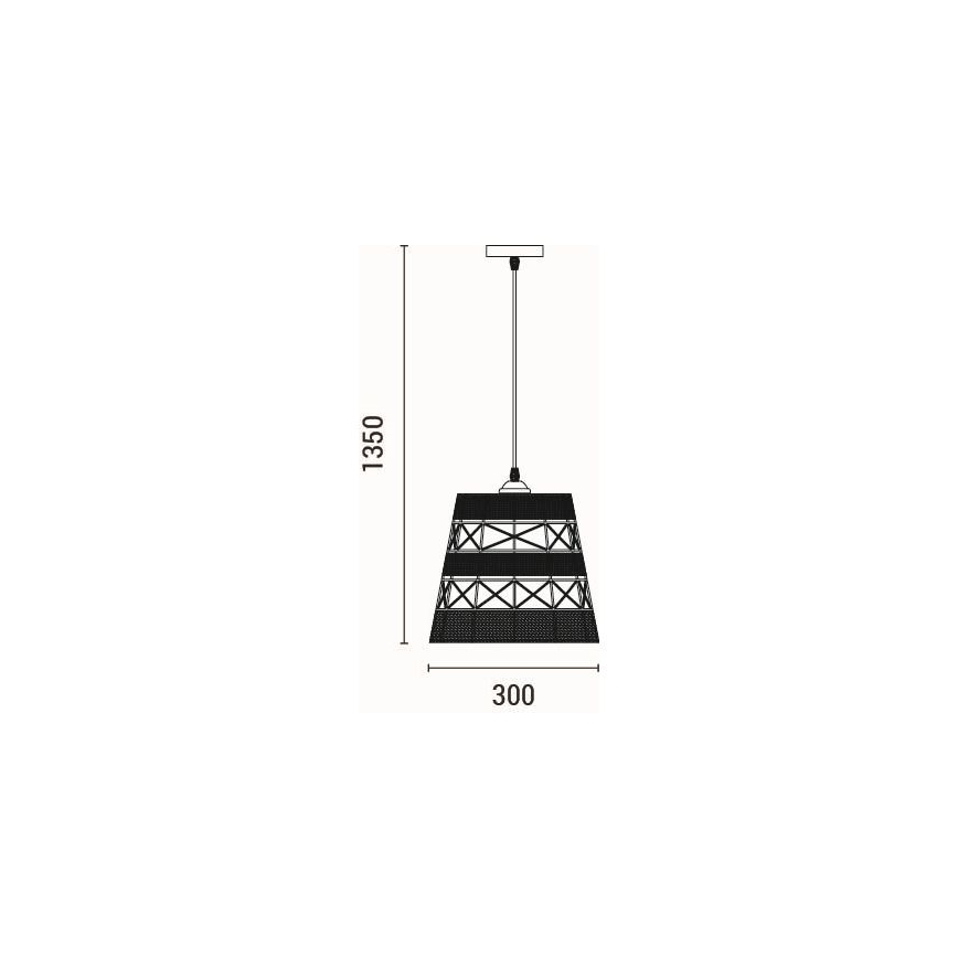 Lámpara colgante 1xE27/15W/230V beige