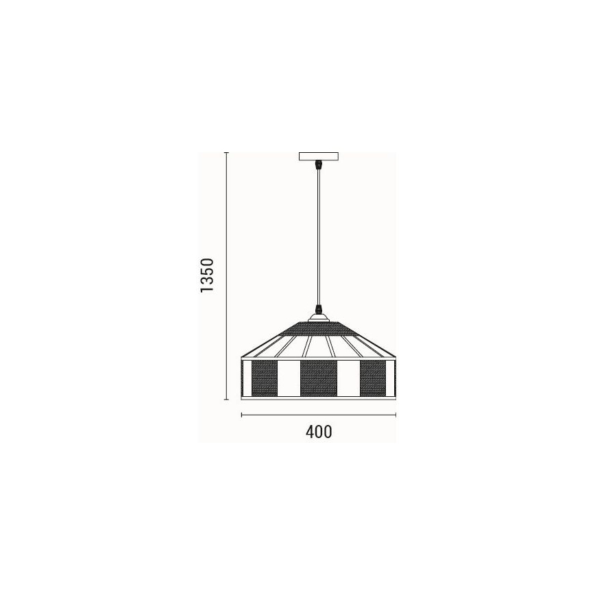 Lámpara colgante 1xE27/15W/230V beige