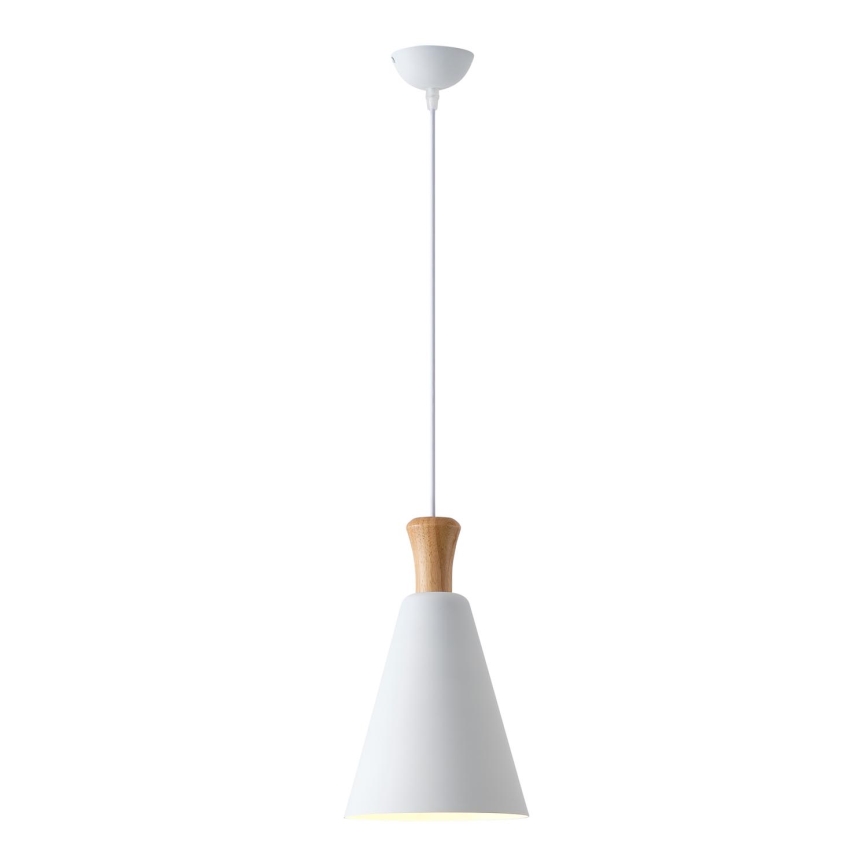 Lámpara colgante 1xE27/15W/230V blanco diá. 20 cm
