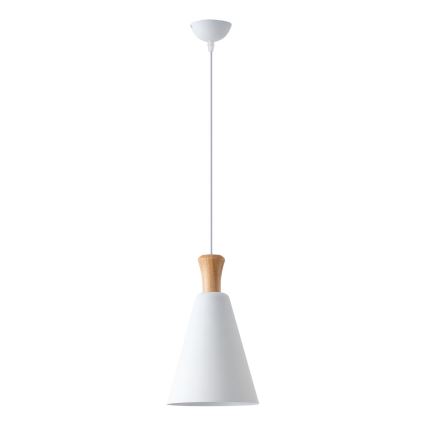 Lámpara colgante 1xE27/15W/230V blanco diá. 20 cm