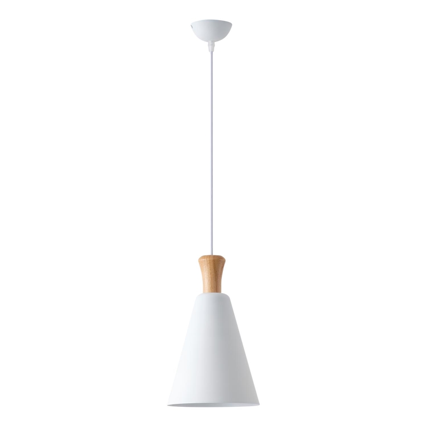 Lámpara colgante 1xE27/15W/230V blanco diá. 20 cm