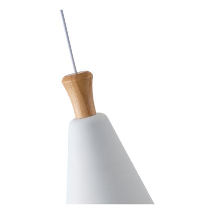 Lámpara colgante 1xE27/15W/230V blanco diá. 20 cm