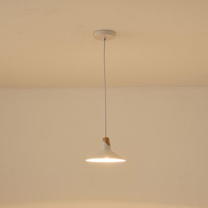 Lámpara colgante 1xE27/15W/230V blanco