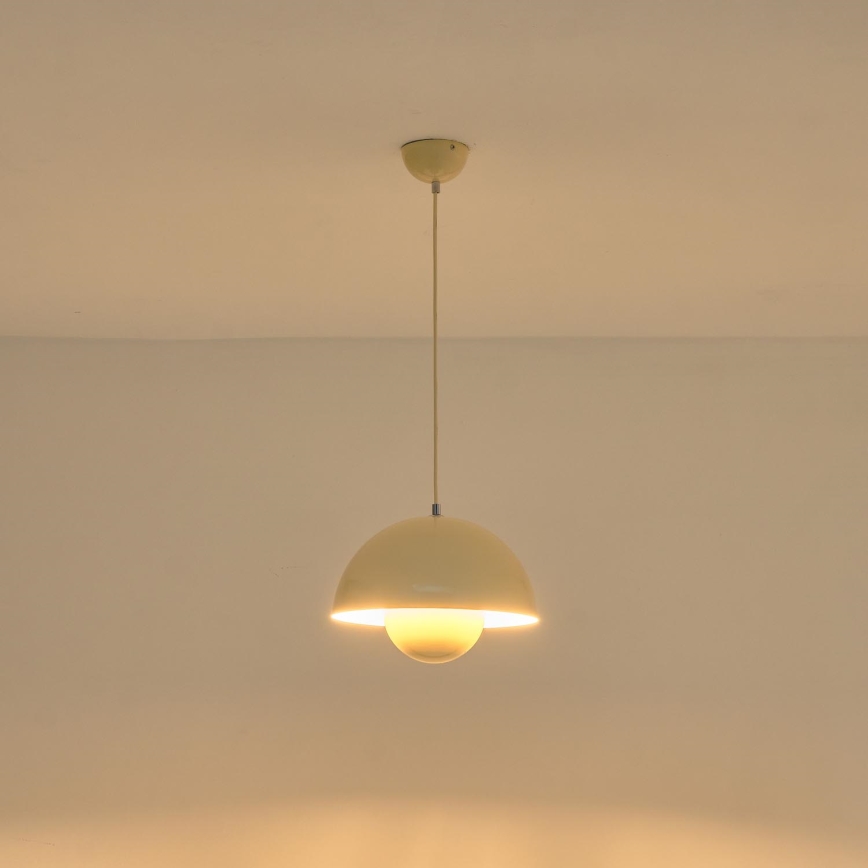 Lámpara colgante 1xE27/15W/230V color crema