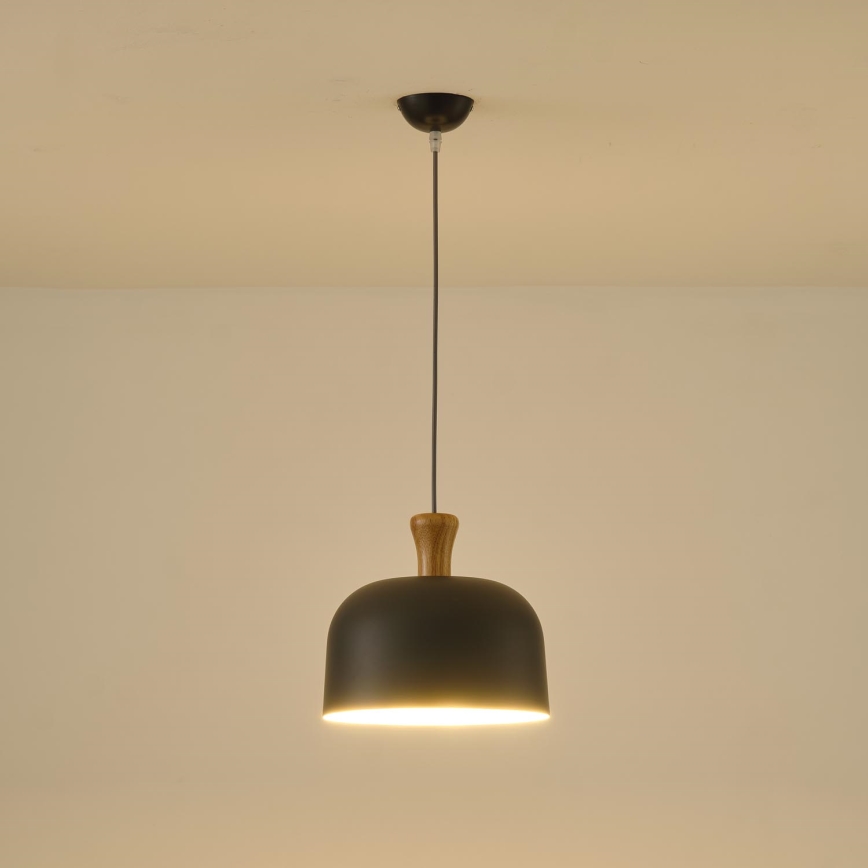 Lámpara colgante 1xE27/15W/230V gris diá. 27 cm