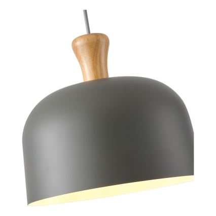 Lámpara colgante 1xE27/15W/230V gris diá. 27 cm