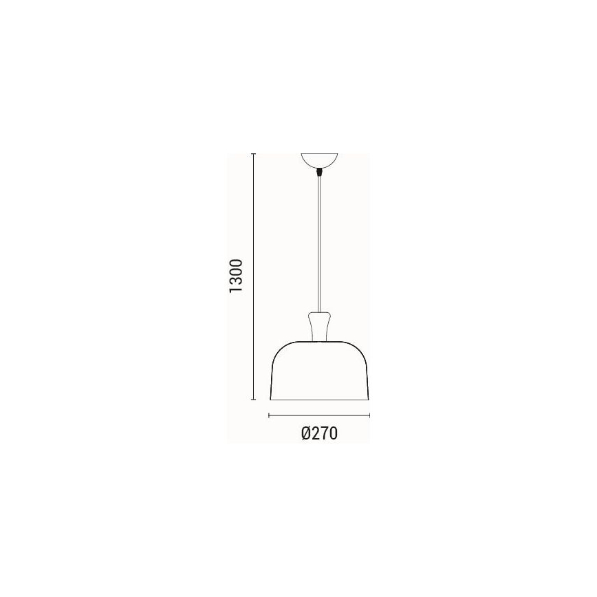Lámpara colgante 1xE27/15W/230V gris diá. 27 cm