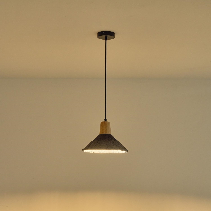 Lámpara colgante 1xE27/15W/230V gris