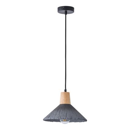 Lámpara colgante 1xE27/15W/230V gris