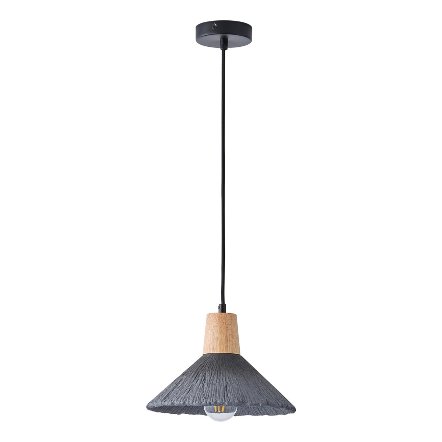 Lámpara colgante 1xE27/15W/230V gris
