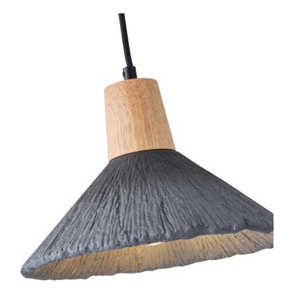 Lámpara colgante 1xE27/15W/230V gris