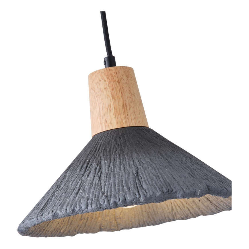 Lámpara colgante 1xE27/15W/230V gris