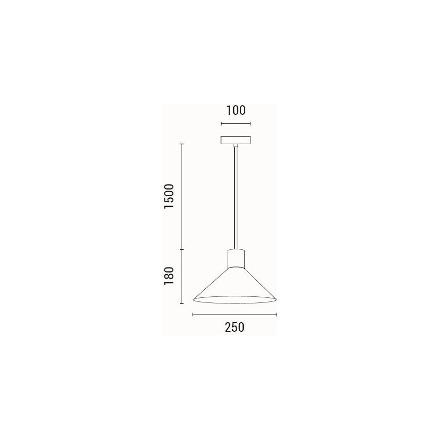 Lámpara colgante 1xE27/15W/230V gris