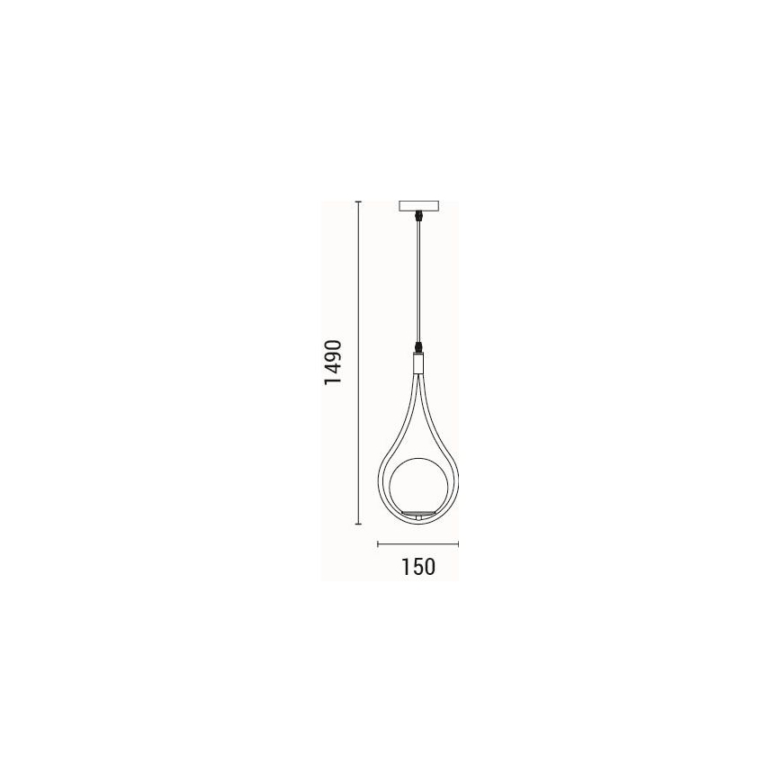 Lámpara colgante 1xE27/15W/230V latón