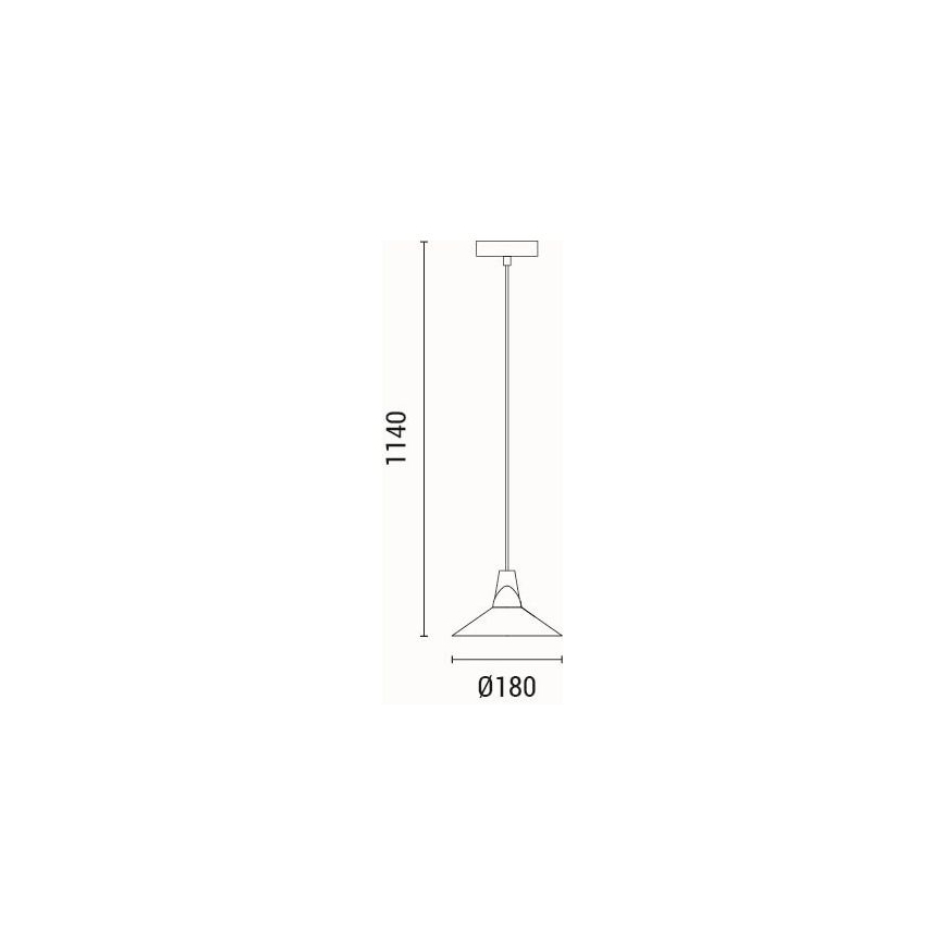 Lámpara colgante 1xE27/15W/230V negro