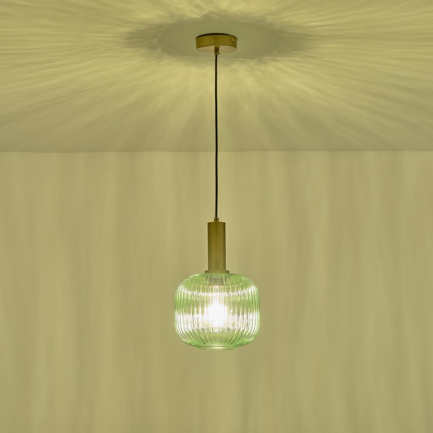 Lámpara colgante 1xE27/15W/230V verde pr. 20 cm