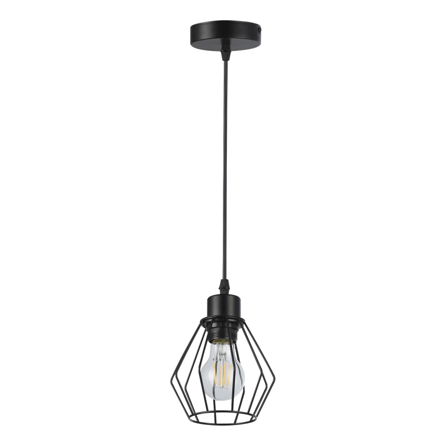 Lámpara colgante 1xE27/35W/230V diá. 18 cm negro