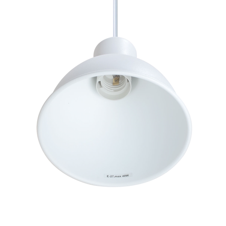 Lámpara colgante 1xE27/40W/230V haya/blanco+