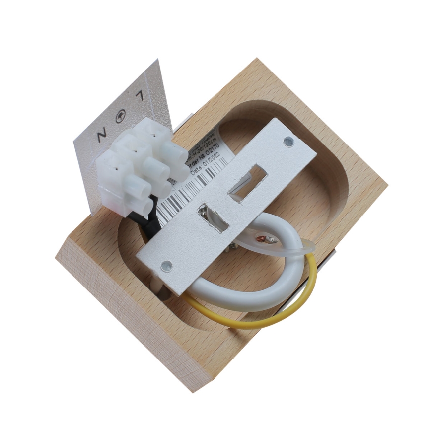 Lámpara colgante 1xE27/40W/230V haya/blanco+