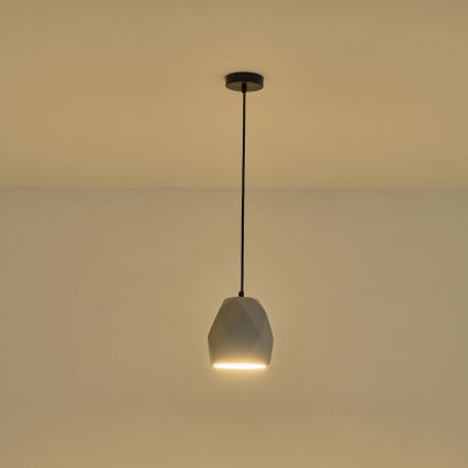 Lámpara colgante 1xE27/40W/230V gris