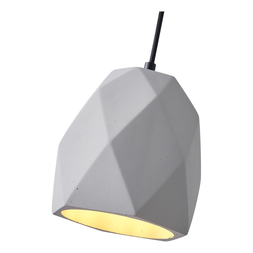 Lámpara colgante 1xE27/40W/230V gris