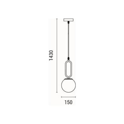 Lámpara colgante 1xE27/40W/230V latón