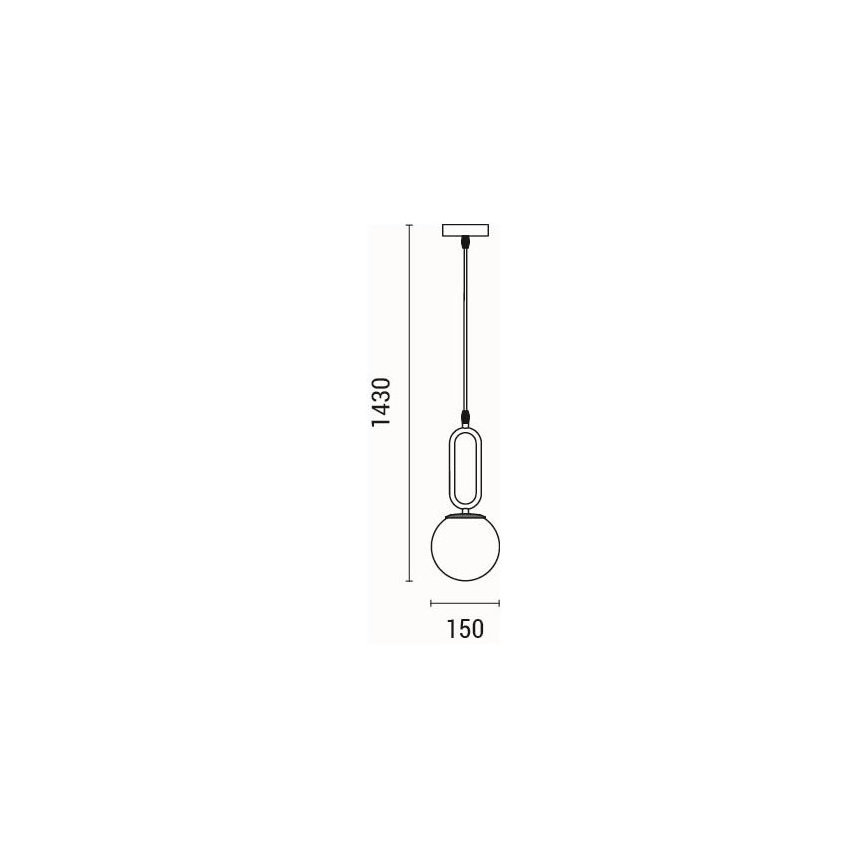 Lámpara colgante 1xE27/40W/230V latón