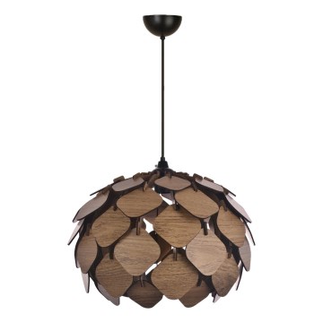 Lámpara colgante 1xE27/40W/230V marrón