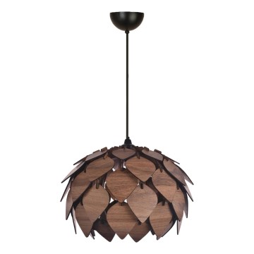 Lámpara colgante 1xE27/40W/230V marrón