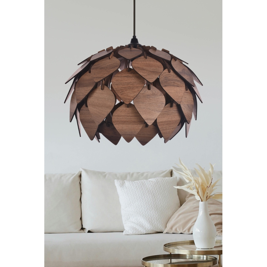 Lámpara colgante 1xE27/40W/230V marrón