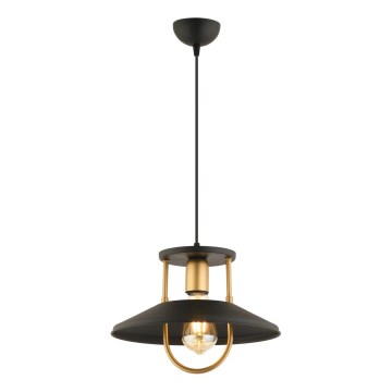 Lámpara colgante 1xE27/40W/230V negro/dorado