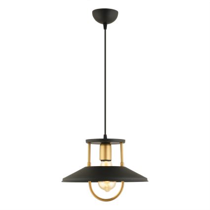 Lámpara colgante 1xE27/40W/230V negro/dorado