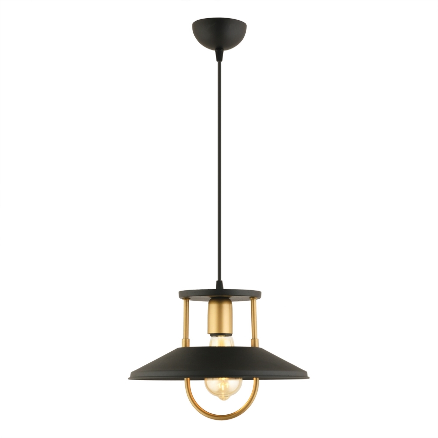 Lámpara colgante 1xE27/40W/230V negro/dorado