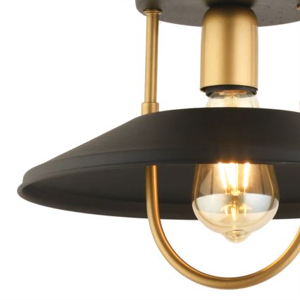 Lámpara colgante 1xE27/40W/230V negro/dorado