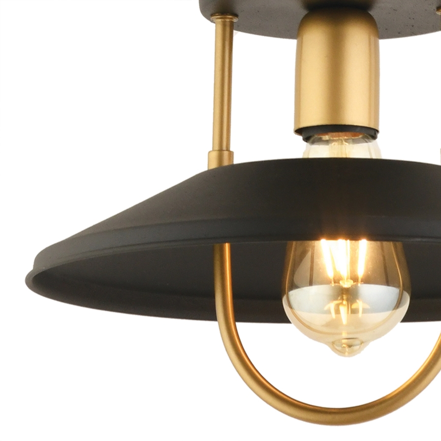 Lámpara colgante 1xE27/40W/230V negro/dorado