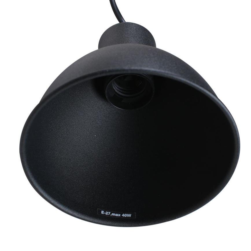 Lámpara colgante 1xE27/40W/230V haya/negro