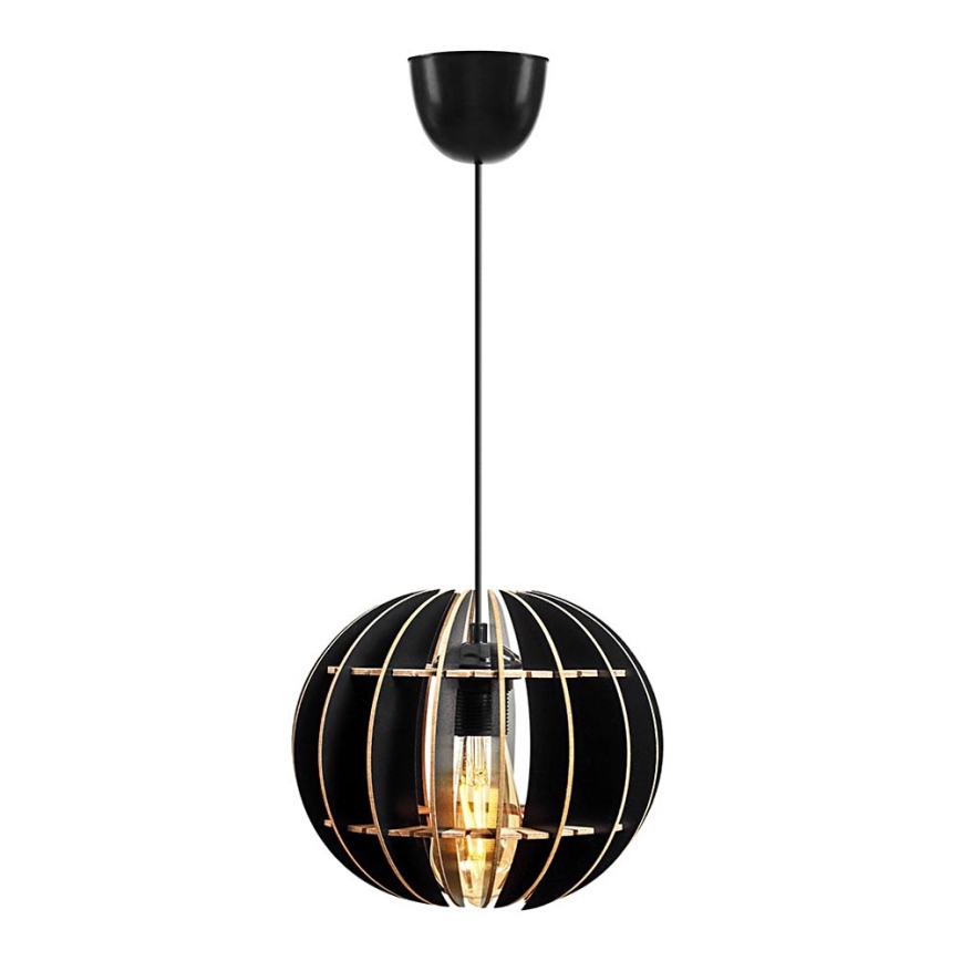 Lámpara colgante 1xE27/60W/230V black diá. 20 cm