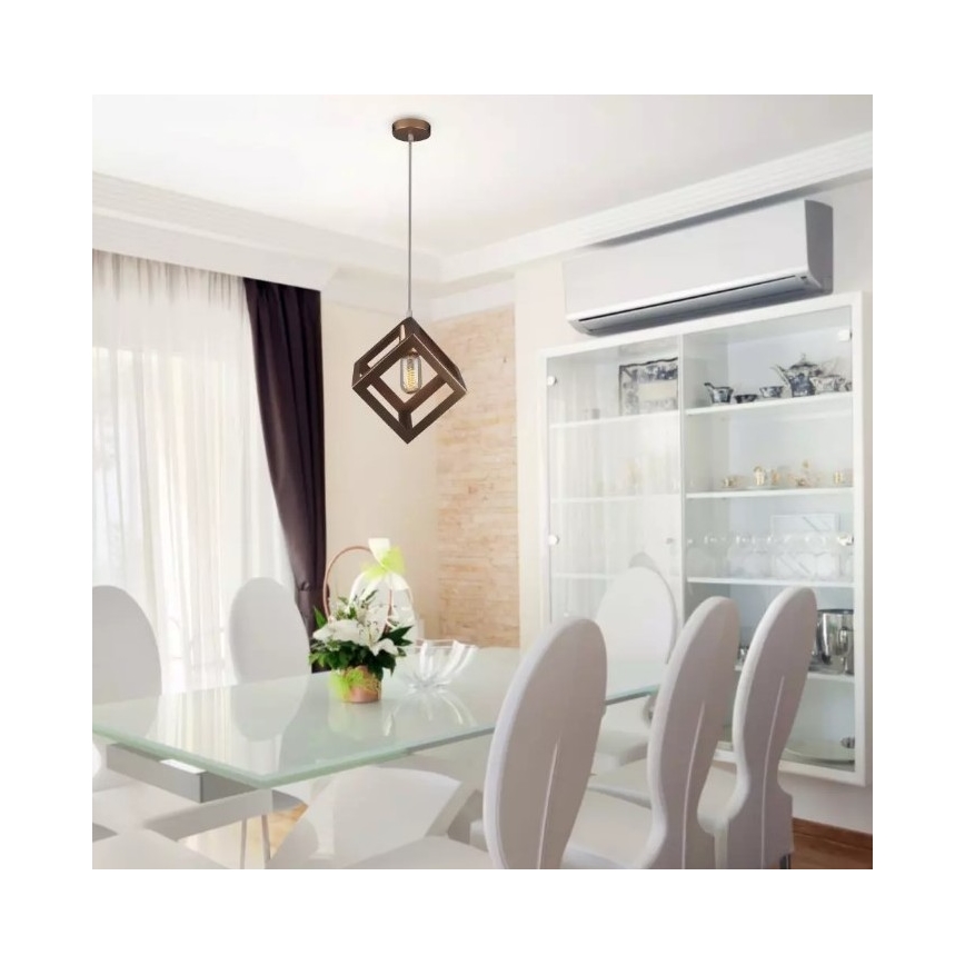 Lámpara colgante 1xE27/60W/230V bronce