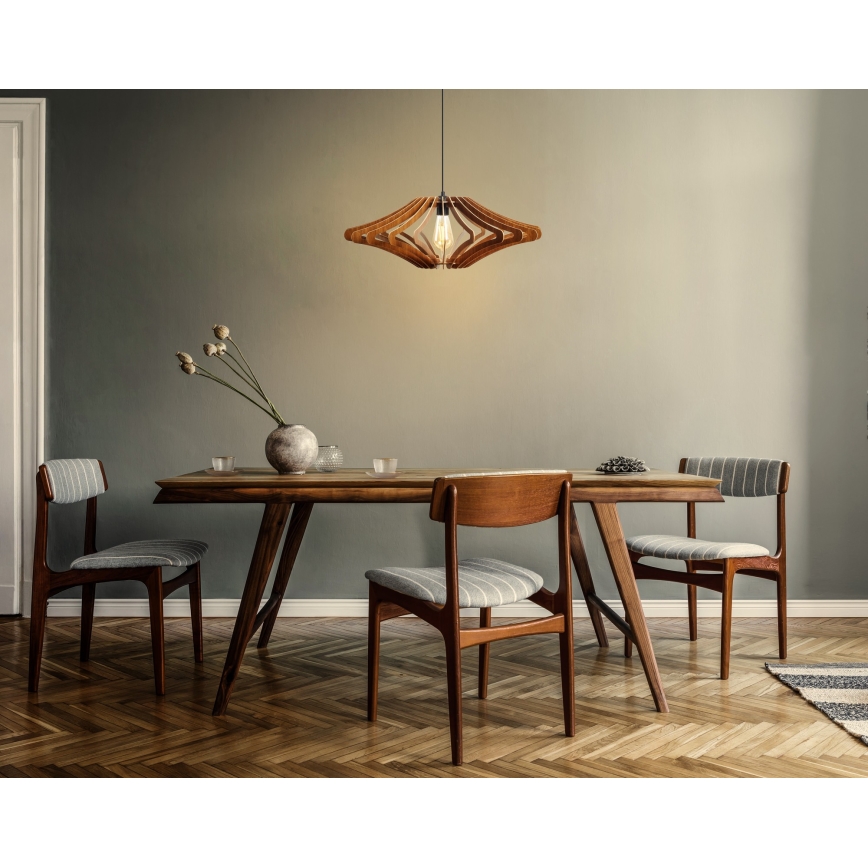 Lámpara colgante 1xE27/60W/230V brown diá. 47 cm