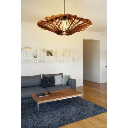 Lámpara colgante 1xE27/60W/230V brown diá. 47 cm
