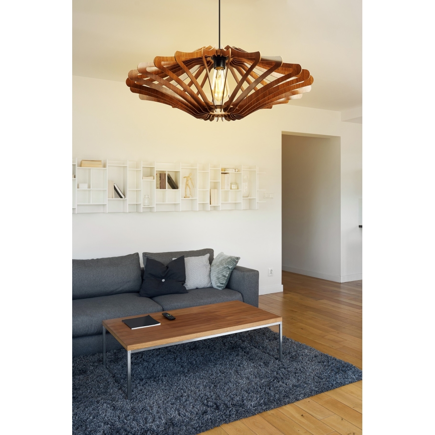 Lámpara colgante 1xE27/60W/230V brown diá. 47 cm