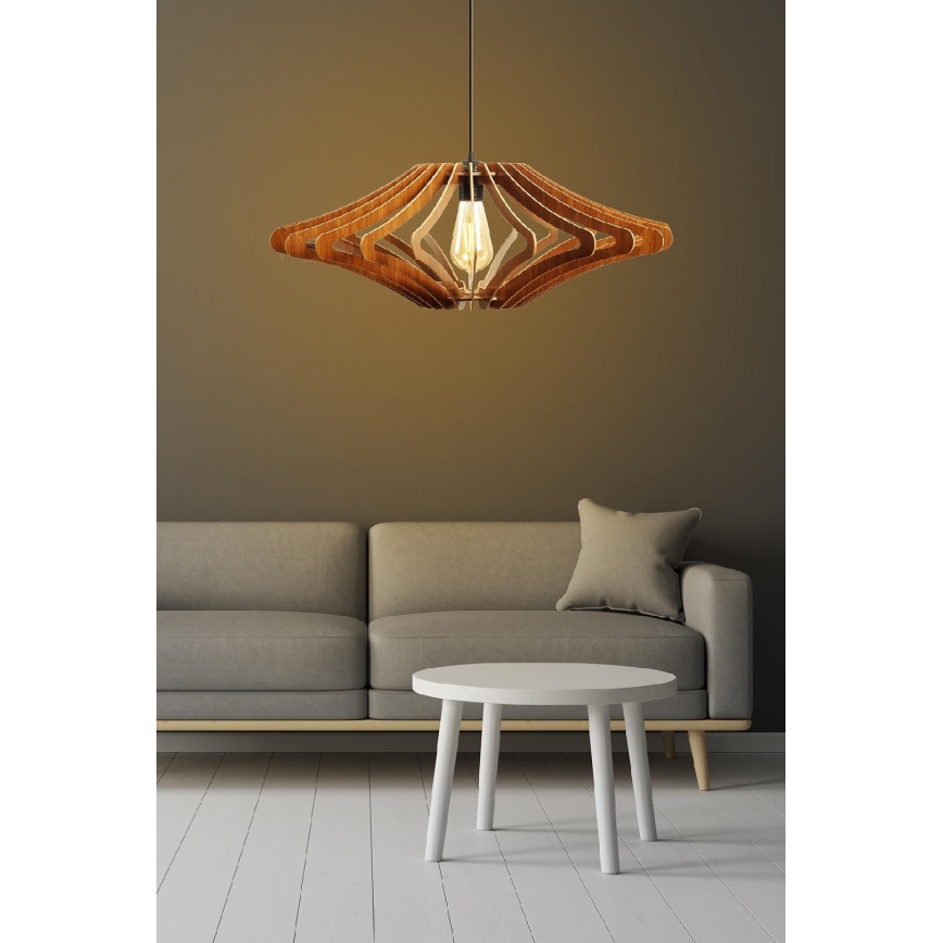 Lámpara colgante 1xE27/60W/230V brown diá. 59 cm