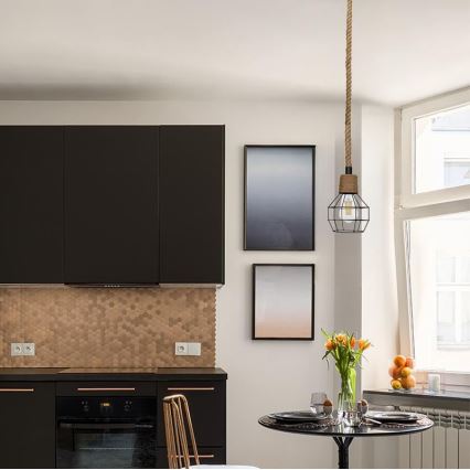 Lámpara colgante 1xE27/60W/230V diá. 15 cm