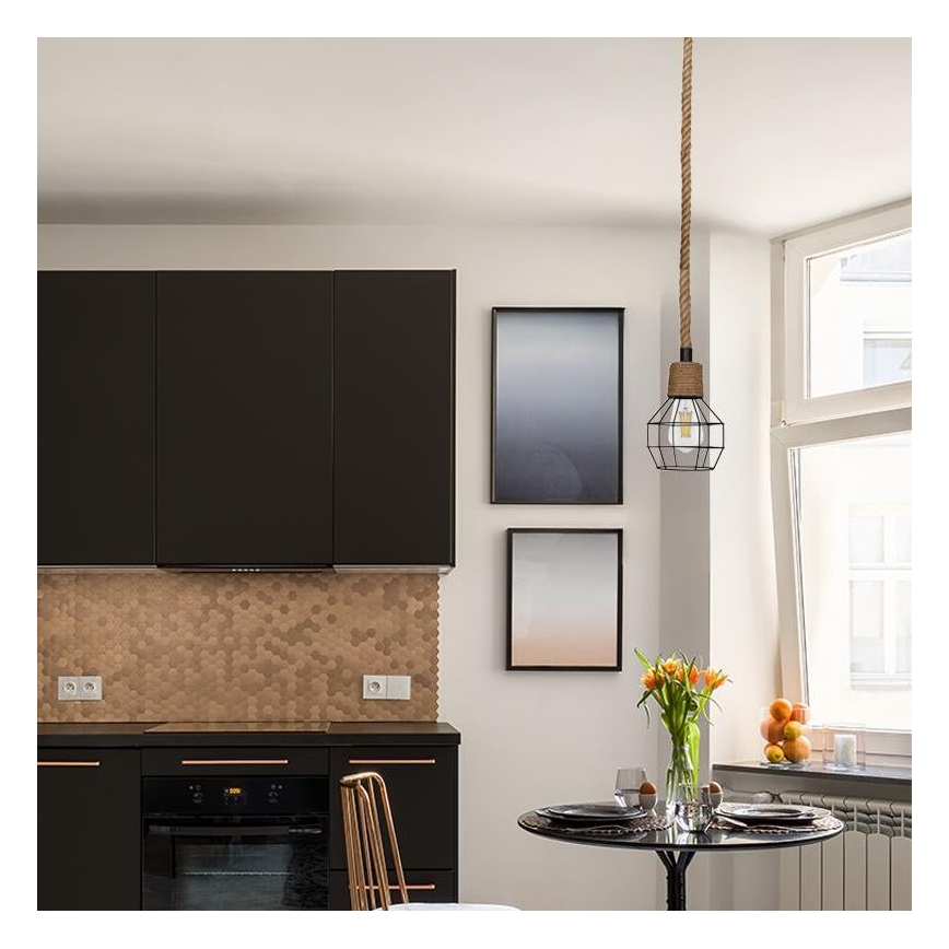 Lámpara colgante 1xE27/60W/230V diá. 15 cm